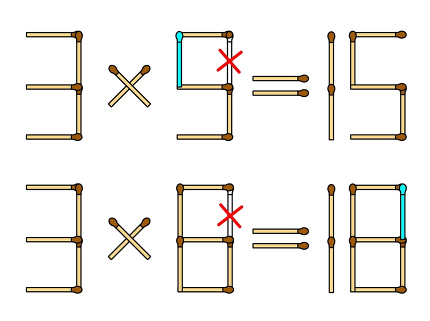 Zagadka matematyczna IQ z zapałkami. Rozwiązanie
