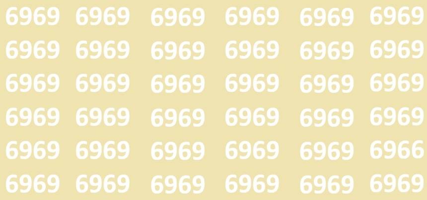 Znajdź błąd wśród liczb 6969