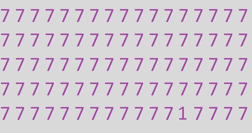 Znajdź błędnie zapisaną cyfrę 7