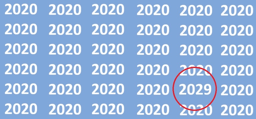 Znajdź błędnie zapisaną liczbę 2020. Rozwiązanie