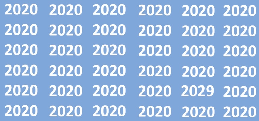 Znajdź błędnie zapisaną liczbę 2020