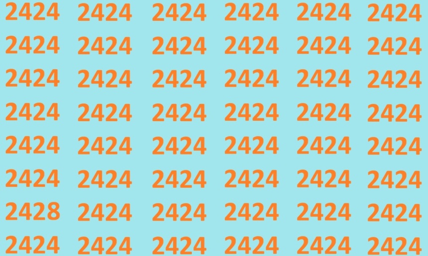 Znajdź błędnie zapisaną liczbę 2424
