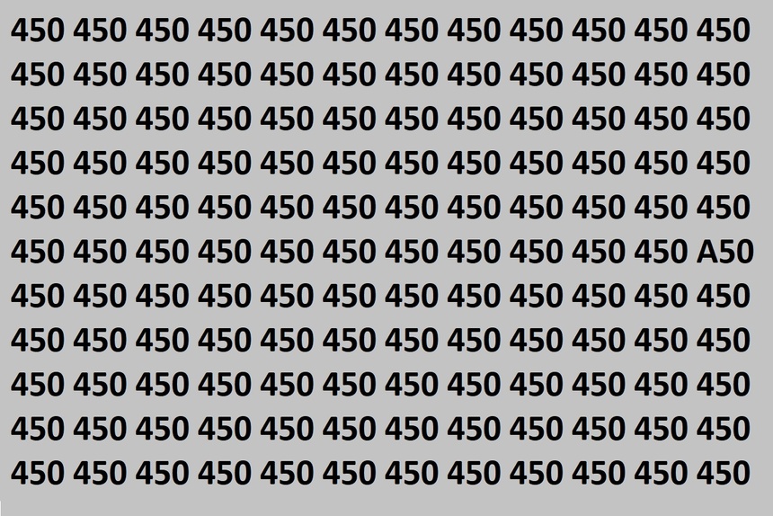 Znajdź błędnie zapisaną liczbę 450. Zadanie