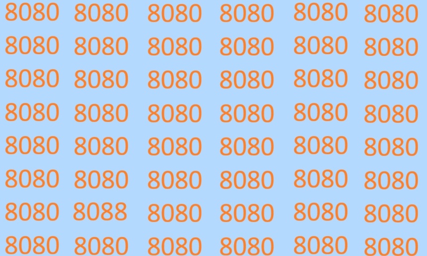 Znajdź błędnie zapisaną liczbę 8080