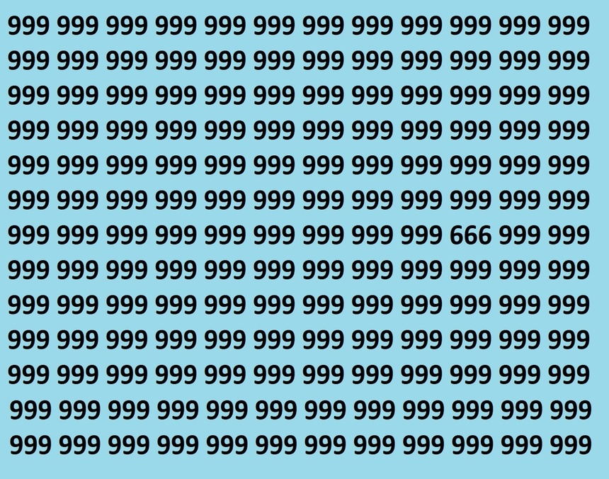 Znajdź błędnie zapisaną liczbę 999. Zadanie